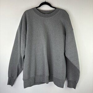 Hanes Ultimate Cotton Pullover Sweatshirt Mens Sz XL Long Sleeve Crew Neck Gray